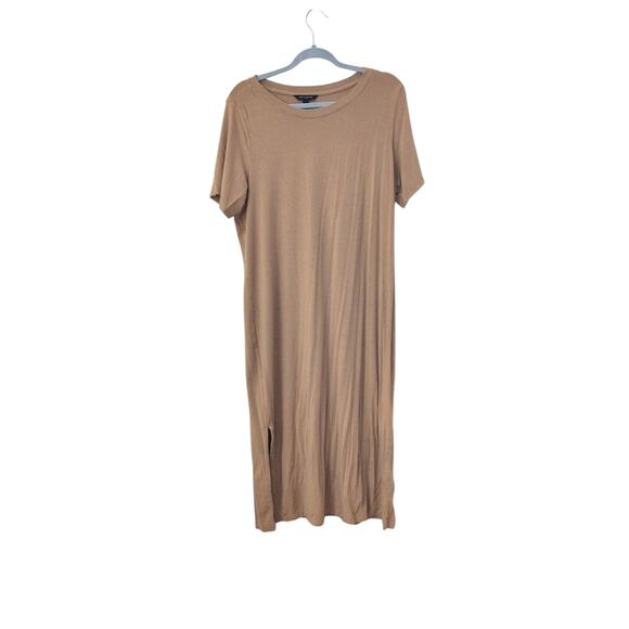 Banana Republic size Large tan shirt dress midi - Picture 1 of 2